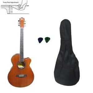Swan7 SW40C Maven Series Brown Acoustic Guitar Combo Package with Bag and Picks